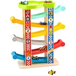 Tooky Toy Дървена състезателна писта голяма ty841 - 8 части