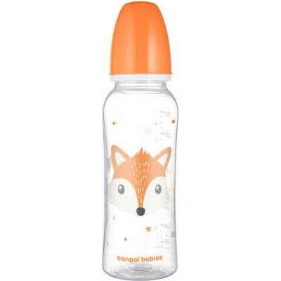 Canpol Babies Standardní láhev Cute Animals oranžová 250 ml