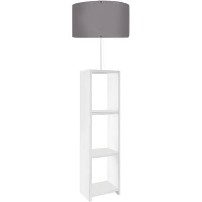 TopMebel Подова лампа Launo Mdf/тъкан/Pvc в бял - сив цвят 38x38x150см
