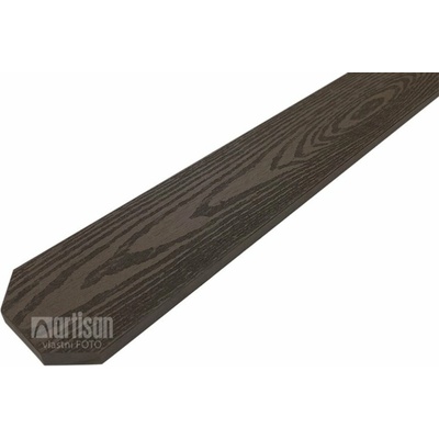 WPC dřevoplastové plotovky tříhranné LamboDeck 13x90x1500 - Chocolate