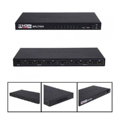 Сплитер HDMI Splitter, от 1x HDMI(ж) към 8x HDMI(v), до Full HD резолюция, 3D поддръжка