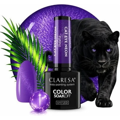 Claresa Gél lak Cat Eye NEON PURPLE Neónová fialová 5 ml