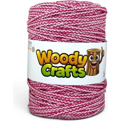 Woody Crafts Woody 5 mm – Růžovobílá (100m)