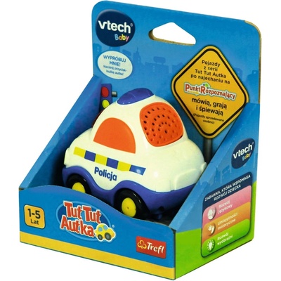 Vtech auto Tut Tut Policie česky mluvící plast 8 cm na baterie se zvukem se světlem