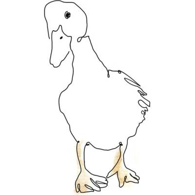 Plagát, Obraz - Sweet Duckling Line Art, Hanna Lee Tidd, 30 × 40 cm