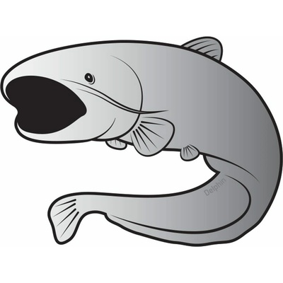 Delphin Nálepka sumec SILVER