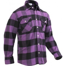 Rothco košile dřevorubecká flannel kostkovaná fialová