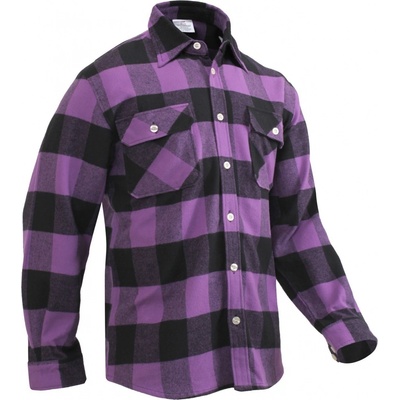 Rothco košile dřevorubecká flannel kostkovaná fialová