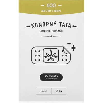 Konopný táta Patches 600 mg CBD hřejivá náplast s CBD 30 ks