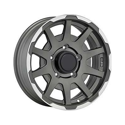 SPARCO Dakar 5,5x16 5x139,7 ET5 matt dark graphite lip polished