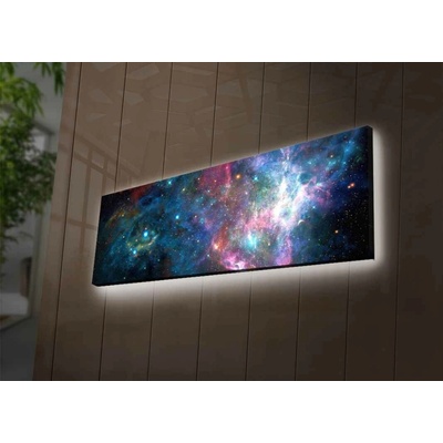ASIR Nástěnný obraz na plátně GALAXIE s led osvětlením 30 cm