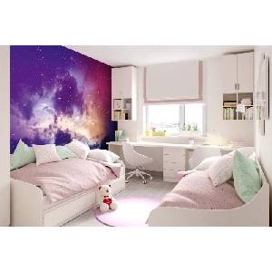 DIMEX ART Самозалепваща се флизелинова фототапета абстрактно нощно небе 375 x 250 см