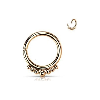 Šperky4U zlacený piercing kruh K01060-RD