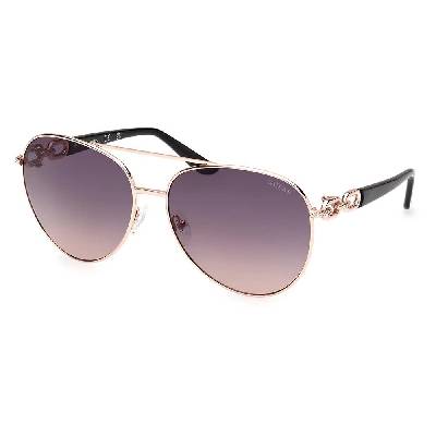 Слънчеви очила Guess GU00158 woman sunglasses - Golden (Shiny Rose Gold / Gradient Smoke)