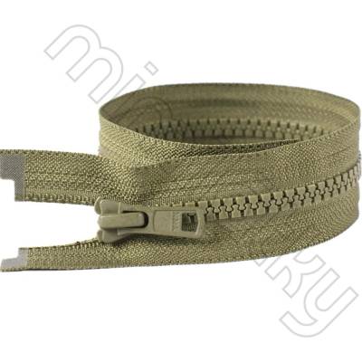 Zip kostěný dělitelný VISLON® khaki 30 cm YKK