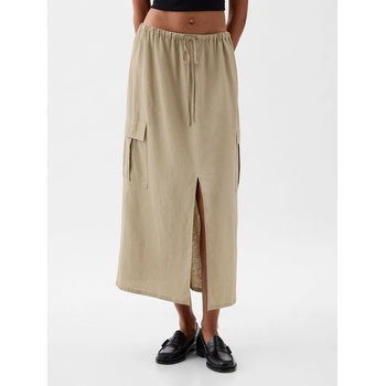 Image 1 of GAP Ленена пола с дължина за средата на прасеца Utility GAP GAP | Bezhov | ЖЕНИ | XXS