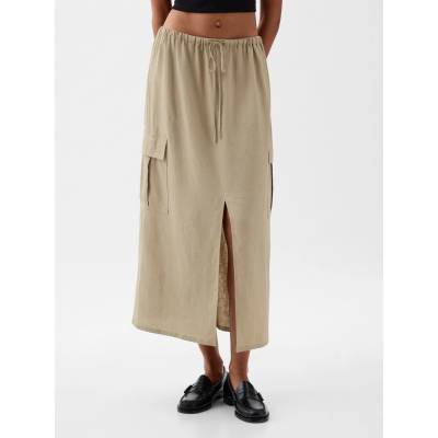 GAP Ленена пола с дължина за средата на прасеца Utility GAP GAP | Bezhov | ЖЕНИ | XXS