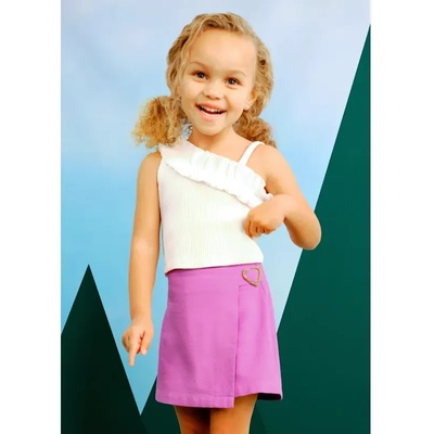 MAYORAL Къс потник рипс в бял цвят за мини момиче Майорал