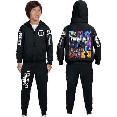 Fortnite tepláková souprava mikina černá s kapucí + tepláky