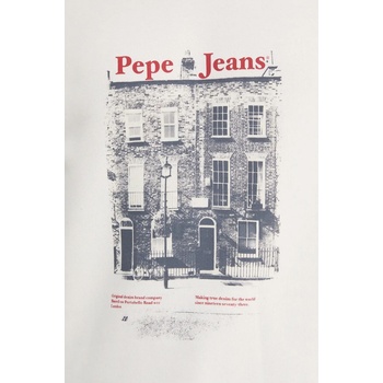 Pepe Jeans Памучен суичър Pepe Jeans SOREN CREW в бежово с принт PM582724 (PM582724)