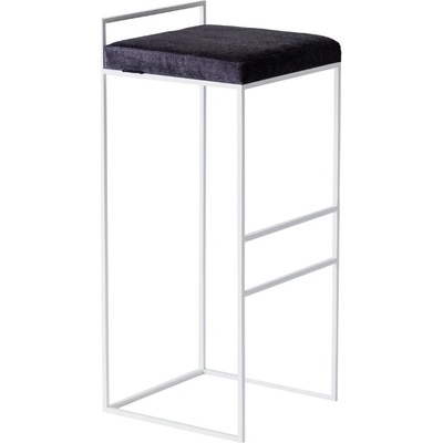 Nordic Design Daisy 77 cm bílá kovová s šedým sedákem