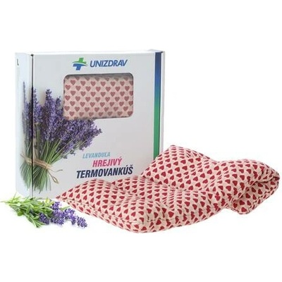 UNIZDRAV Hřejivý termo polštář Levandule Srdce