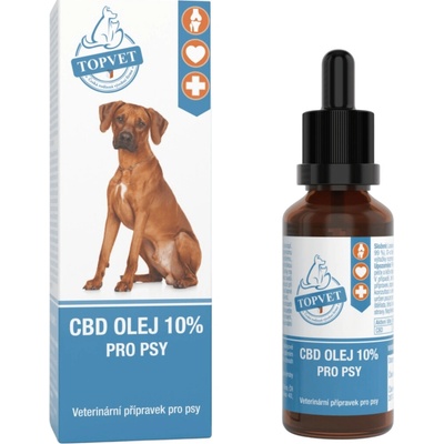 Topvet CBD olej 10% pro psy 10 ml