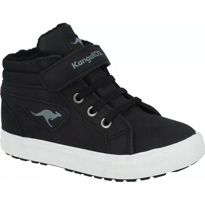 Kangaroos1400 dětské zateplené boty zateplené na zip černé