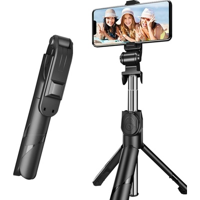 Mobilly XT02 статив с дистанционен спусък, 360° въртяща се глава, черен (TBD0571991801)