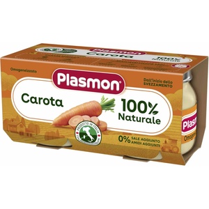 PLASMON Зеленчуково пюре Plasmon - Моркови, 2 х 80 g (3385) - ozone