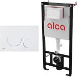 Alcadrain Комплект тоалетно казанче с вградена рамка Alca AM101/1120 и клапа Thin M676 матово бяло (AM101/1120+M676)