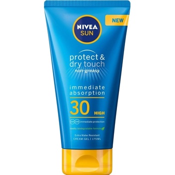 Nivea Sun Слънцезащитен гел-крем Protect & Dry Touch, SPF30, 175 ml