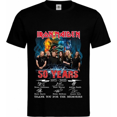 tričko Iron Maiden 50 years Černá – Zboží Dáma