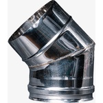 ArtKamin Димоотводно коляно инокс 45° - Ф130 (k45ibi)