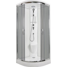 ARTTEC BRILIANT 90 x 90 cm - Sprchový box model 3 šedé sklo