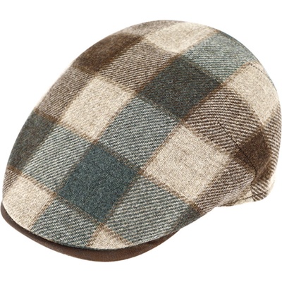 Fiebig Headwear since 1903 pánská kostkovaná vlněná bekovka