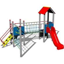 Playground System Dětské hřiště zostava so šmýkačkou a šplhaním 4U238K -10
