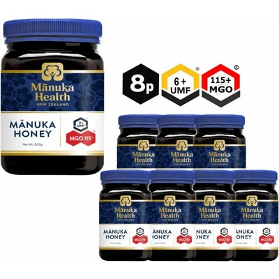 Manuka Health MGO 115+ med 8 x 500 g 4 kg