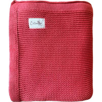 Cotton Hug Памучно одеяло Cotton Hug - Органик, 80 х 100 cm, малина (CH120)