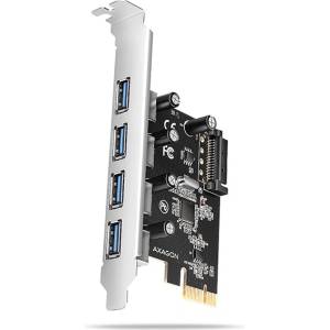  PCI-E card 4ext xUSB3 port, 5Gbps, AXAGON PCEU-430RS (PCEU-430RS)