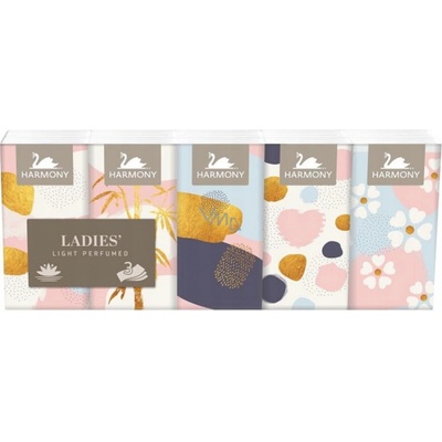 Harmony Ladies papierové vreckovky 3-vrstvové parfumované 10 x 10 ks