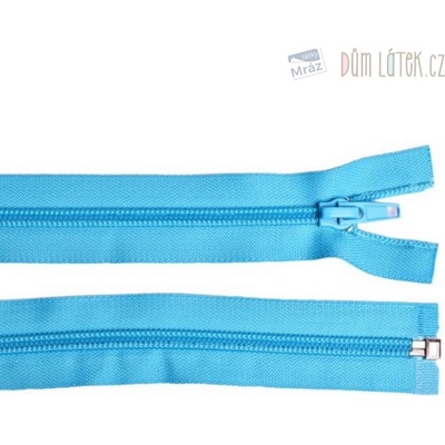 Zips špirálový 6mm deliteľný 40 cm tyrkysový