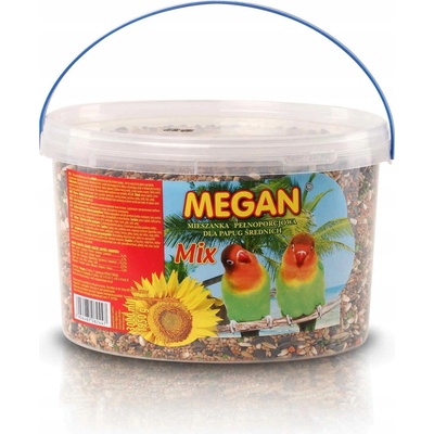 MEGAN MIX KOMPLETNÁ ZMES krmiva pre stredne veľké papagáje 3 L 1950 g