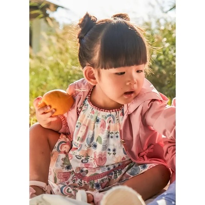 Mayoral Рокля щампи розов цвят за мини момиче Майорал