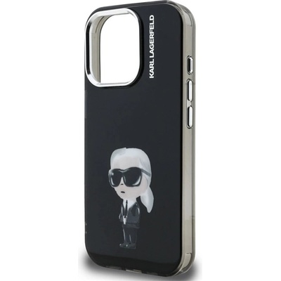 CG Mobile iPhone 15 Pro KARL LAGERFELD IML AQUARELLE KARL силиконов протектор за телефон, удароустойчив, протектор за камера, BLACK KLHCP15LHMKIAQK (KLHCP15LHMKIAQK)