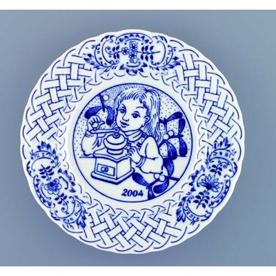 Cibulák Tanier Výročný 2004 reliéfny závesný 18cm Originálny Český Porcelán Dubí