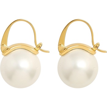 HARAHU Обеците pe-20778 - Златна / Бяла kp20778 (pe-20778)