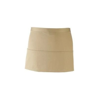 Premier Workwear Pracovní zástěra krátká s kapsami PR155 Khaki Pantone 7503 60x33cm