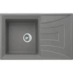 Inter Ceramic Гранитна мивка icgs 8104 gray - за монтаж върху плот (icgs 8104 gray) Мивка за вграждане