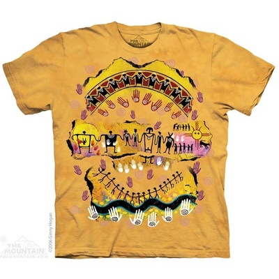 The Mountain batikované triko Domorodé umění 2017 žluté